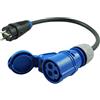 NWP NW Powersolutions NW10002 CEE - Raccordo 230 V 16 A su spina Schuko 3 x 2,5 mm2, in gomma, IP44, per campeggio, caravan, barca, mercati, adattatore esterno