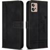 Bravoday Cover per Motorola Moto G32 / Moto G32, Flip Custodia in Pelle PU con Slot per Schede, Portafoglio Custodia per Motorola Moto G32 / Moto G32, Nero