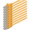 1aTTack.de 82438 10x 1m Yellow Cavo di rete Cat6 Cat 6 Ethernet LAN 1000 Mbit/s RJ45