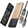 iDsonix Case SSD M.2 [NVMe&SATA], NVMe to USB 3.2 Gen2 10Gbps [Tool Free][Alluminio], Adattatore SSD M.2 NVMe con UASP&Trim, NVMe Enclosure supporta M-Key/B+M Key 2230/2240/2260/2280 SSD