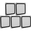 ciciglow Filtro Antipolvere per Custodia PC, 5 Pezzi 80x80mm Ventola per Computer Filtro Antipolvere Mesh Telaio Magnetico Griglie di Copertura Filtro Antipolvere Nero