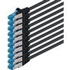1aTTack.de 0,5m - nero - 10 pezzi - Rete Cavi Cat6a | S-FTP | CAT 6a | doppia schermatura - certificato GHMT | PIMF | 500MHz | 10000 Mbit/s