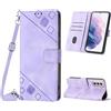 Mo-Beauty Custodia per Samsung Galaxy S21+ / S21 Plus / S30+ / S30 Plus, PU Pelle Portafoglio Flip Custodia a tracolla [Supporto] [Chiusura Magnetica] Cover per Samsung S21+ - Viola