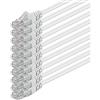 1aTTack.de 89633 10x 1m White Cavo di rete Cat6 Cat 6 Ethernet LAN 1000 Mbit/s RJ45