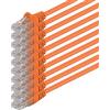 1aTTack.de 88262 10x 1m Orange Cavo di rete Cat6 Cat 6 Ethernet LAN 1000 Mbit/s RJ45
