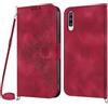 NETANY Cover per Samsung Galaxy A50/A50S/A30S con Cordino, Flip Portafoglio Custodia in Pelle, [2 Porta Carte][Chiusura Magnetica],Custodia Libro Cover con Laccio per Samsung A50/A50S/A30S (Rosso)
