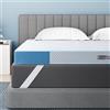 BedStory Topper in gel 140 x 200 cm, altezza 10 cm, coprimaterasso in schiuma gel, H3 & H4, in schiuma fredda, topper opaco per letto, letto a molle, divano letto, roulotte, certificato Öko-TEX