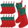 PUERHUACI Calze della Befana Vuote,12 Pezzi Calza Befana Grande Vuota,Calze di Natale da Appendere per Decorazione Natalizia Camino Fai da Te 36 x 23 x 16cm