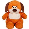 Gipsy TOYS - PELUCHE CHUBBY DOG CANE MARRONE CHIARO E BEIGE, ORECCHIE MARRONE SCURO - 40 CM