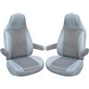 BREMER SITZBEZÜGE Coprisedili in diverse misure compatibili per camper, posto conducente e passeggero, codice colore: 822, grigio