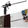 DXIA Pistola Per Schiuma Poliuretanica, Pistola in Schiuma Poliuretanica Rivestita con Ugello in Acciaio Inox ed Impugnatura Ergonomica, per Schiuma di Poliuretano（Nero）