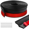 LSGCQ Guarnizione porta garage adesiva universale guarnizione soglia porta garage con chiodi (3m, Gomma espansa)