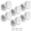 Poliplast - Set da 6 Pomelli, Design a cerchio, per Cucina, Armadio e Cassetti, Verniciato a mano, Colore Bianco, Art. 436