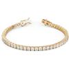 JTC LTD JCT LTD - Bracciale tennis da donna con diamanti naturali, FG/SI, set a 4 griffe, con marchio UK 9 K, bianco, giallo, oro rosa | 1,75 ct - 8,00 ct | doppia chiusura di sicurezza, 2.50 Cttw, Metallo