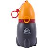 ED-Lumos Vasino da viaggio portatile per allenamento di pipì, toilette di emergenza per campeggio, auto, viaggi, all'aperto, parco, bambini, ragazzi, ragazze, design razzo, grigio e arancione, 370 ml