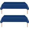 MOMAHUA 2 Tovaglie per Feste, Tovaglia Blu Navy per Compleanno, 137x274cm Extra Large Rettangolare Impermeabile|Anti-Olio|Facile da Pulire Copritavolo, Forniture per Feste Colore Tinta Unita