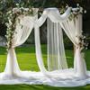 BSTDAYEVER Tessuto per Drappeggio orizzontale a mano libera per matrimoni, decorazioni per letto a baldacchino, 75 cm x 7 m, in organza, per matrimoni, fotografie, feste