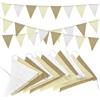 Vicloon Bandierine Triangolari Colorate, 36 Pezzi Feste Festone Striscione Bandiere, 12 Metri Festoni Decorazioni, per Matrimoni, Feste di Compleanno, Decorazioni per la Casa, Festival, Campeggio