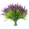 VIDSTW 12 Pezzi Fiori Artificiali di Lavanda Pianta 37 cm Lavanda Finta Piante Finte da Esterno Rami Regolabili Fiori Finti da Esterno Resistente alle Intemperie per Balconi Cortili (Colore Loto)