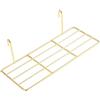 Infinite Node Mensola piatta per pannello a griglia da parete, vassoio multiuso in filo metallico, accessorio per la scrivania e l'ufficio, colore oro