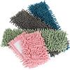 com-four® 4x Rivestimento di Ricambio per Mocio per Pavimenti - Copri Scopa in Microfibra di Ciniglia per una Pulizia Profonda della Casa (4 pezzi - blu/rosa/verde/grigio)