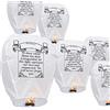 JIELUO Lanterne Cinese Volanti 100% Biodegradabili - Lanterne Cinesi - Sky Lanterns per matrimoni, compleanni, feste, commemorativi e molto altro (Confezione da 6)