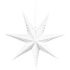 Kiiwah Stelle di Carta da Appendere, Bianco Pieghevole Decorazioni Carta Natale, 60cm Domestica Lanterna Paralume a Forma di Stella di Carte per Matrimonio, Compleanno, Natale, Festa