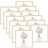 Giftgarden Cornice 30x30,Cornice di Colore Legno Naturale in PVC, Cornice da Parete, Decorazione per Casa,Set di 12