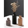 VASETOPIA Ceramica Vaso Set-3, Piccolo Decorativi Fiori Vaso, Moderno Erba della Pampa Vasi per Soggiorno, Camera da Letto (Cachi/Nero/Grigio)