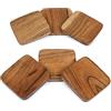 Lavaux Designs Set di 6 sottobicchieri quadrati in legno di acacia per decorare la casa e l'ufficio | Resistente al calore | Sottobicchieri per tazza da caffè, tazza da tè, bottiglie, bevande|10x10 cm