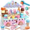 Atoylink Gelateria per Bambini, Giocattolo in Legno, Set per Gelateria con Accessori, per Bambini 3-8 Anni, Regalo per Ragazze e Ragazzi