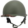 Aifordge Replica casco M3 dell'esercito degli Stati Uniti della seconda guerra mondiale con cinturino per mento/tela pittura fai da te (verde)