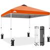 EAGLE PEAK Gazebo da 3 m x 3 m, tenda istantanea per esterni, con gambe dritte, colore: arancione