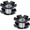 Qrity 2 Pezzi Forcella Bicicletta Dado Stella, Parti di Riparazione della Bicicletta, Bici Headset Star Dado per 28.6 mm Forcella