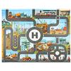 JTMM Tappeto per bambini Tappeto Tappeto Costruzione urbana, Tappeto in plastica PVC Dimensioni 39,3X51,1 pollici / 100x130 cm Tappeto per bambini Area giochi Tappeto Tappeto