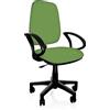GALIZIA prjme GALIZIA PRIME Poltrona 3624 Sedia DATTILO Ufficio con Ruote, Altezza Regolabili, contatto permanente, BRACCIOLI, Portata 100kg CERTIFICATA 626 Gia' PREMONTATA (VERDE CHIARO, 3624 TESSUTO IGNIFUGO)
