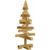vidaXL Alberi di Natale Marrone 60 cm Legno di Pino massello, Salotto Moderno, Albero di Natale Artificiale, Decorazioni Festive, Rami Regolabili, Minimalista in Legno di Pino