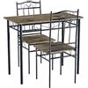 GZTGZMWG Set da pranzo da 3 pezzi, piccolo tavolo da pranzo con 2 sedie, tavolo da cucina, sala da pranzo, tavolo con 2 sedie, per sala da pranzo, soggiorno, veranda, cortile, balcone, mobili, 3 pezzi, 90 x 48
