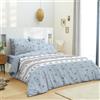 UNIVERSDECOR Set completo copripiumino reversibile per letto 140 x 190 cm (pacchetto completo HDC per letto 140 x 190, cuore blu)