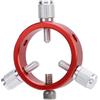 Yanmis Anello di Guida per Telescopio in Lega di Alluminio Rosso 40mm Cerchio a Sei Punti con Vite M6 e Vite 1/4 di Pollice per Telescopio Astronomico 20-40mm