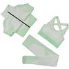 MJGkhiy 3 Pezzi Completo Sportivo Abbigliamento Palestra Tuta Donna Sportiva Completa Elastici Manica Lunga Zip Giacca Corta e Vita Alta Leggings Push Up e Reggiseno Set Yoga Ginnastica Sport Tute