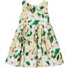Mayoral Abito Vestito Elegante Bambina 9 Anni - 134 cm in Cotone Ecrù Fantasia Floreale