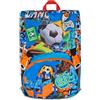 SJ GANG STYLE JAM GANG Zaino Scuola Estensibile Big, Blu, Zaino con Divisorio Interno, Tasca Superiore con Patch Riposizionabili, Tasca per Borraccia, 24 L, Zaino Scuola Elementare, Zaino Bambino