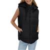 Generic Gilet Caldo da Donna Capispalla Spessa Imbottita Senza Maniche Gilet Casual con Cappuccio Staccabile Giubbotti