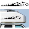 CGEAMDY Adesivi Forestali per Finestrini Auto, Decalcomanie Con Logo Grafico Delle Montagne, Adesivi per Paraurti Con Decalcomania Della Foresta Di Montagna, Auto Decorazione(D-792 Nero)