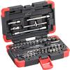 Vigor V2414N - Set di chiavi a bussola con innumerevoli inserti e chiavi a bussola, flessibili grazie a estensioni e adattatori, 46 pezzi