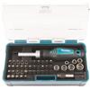 Makita 8958010 Giraviti Cricchetto Makita Kit B-36170 Reversibile 47 Pezzi, Blu