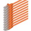 1aTTack.de 89253 10x 0,25m Orange Cavo di rete Cat6 Cat 6 Ethernet LAN 1000 Mbit/s RJ45