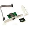 KALEA-INFORMATIQUE M2 E A Key SFP Fibra Gigabit LAN Ethernet 10 100 1000Mbps Scheda controller di rete con chipset Intel WGI210AS