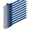 1aTTack.de 86247 10x 0,25m Blue Cavo di rete Cat6 Cat 6 Ethernet LAN 1000 Mbit/s RJ45